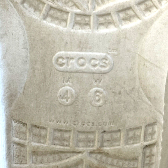 Crocs Classic Slide Sandals Unisex W6 M4 White Waterproof Slip On Summer - Picture 6 of 6